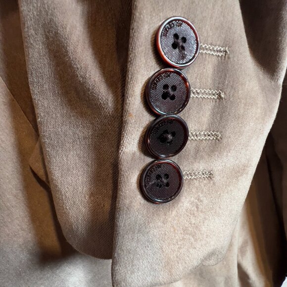 Roberto Cavalli Taupe Velvet Dinner Jacket Men's 38R - Picture 6 of 15